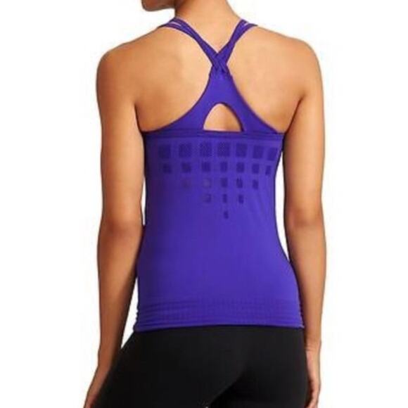 Athleta Namaste Support Tank Blue Stretch Strappy Small Yoga Outdoor Gym Small - Picture 3 of 10